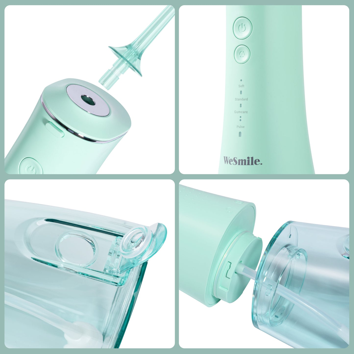 Hydropulseur Jet dentaire portable Vert - WeSmile