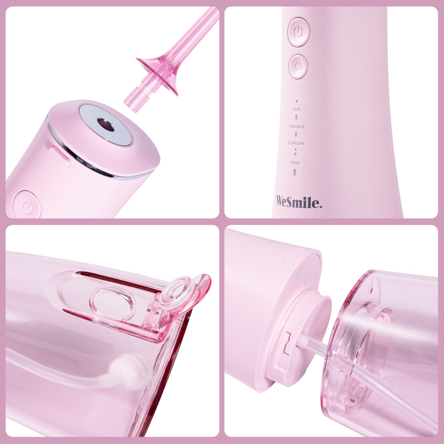 Hydropulseur Jet dentaire portable Rose - WeSmile