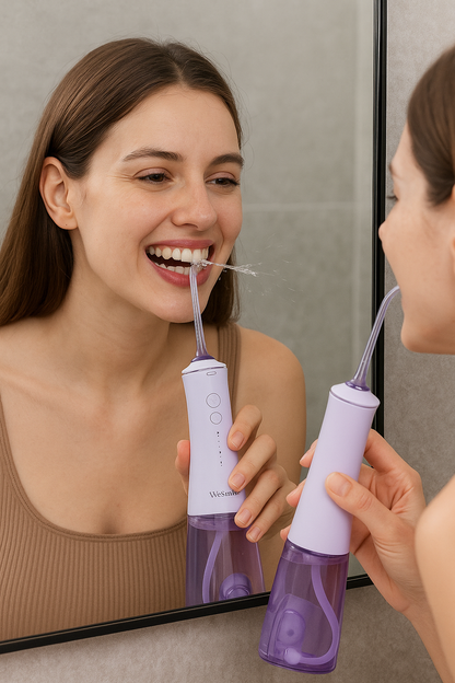 Hydropulseur Jet dentaire portable Rose - WeSmile