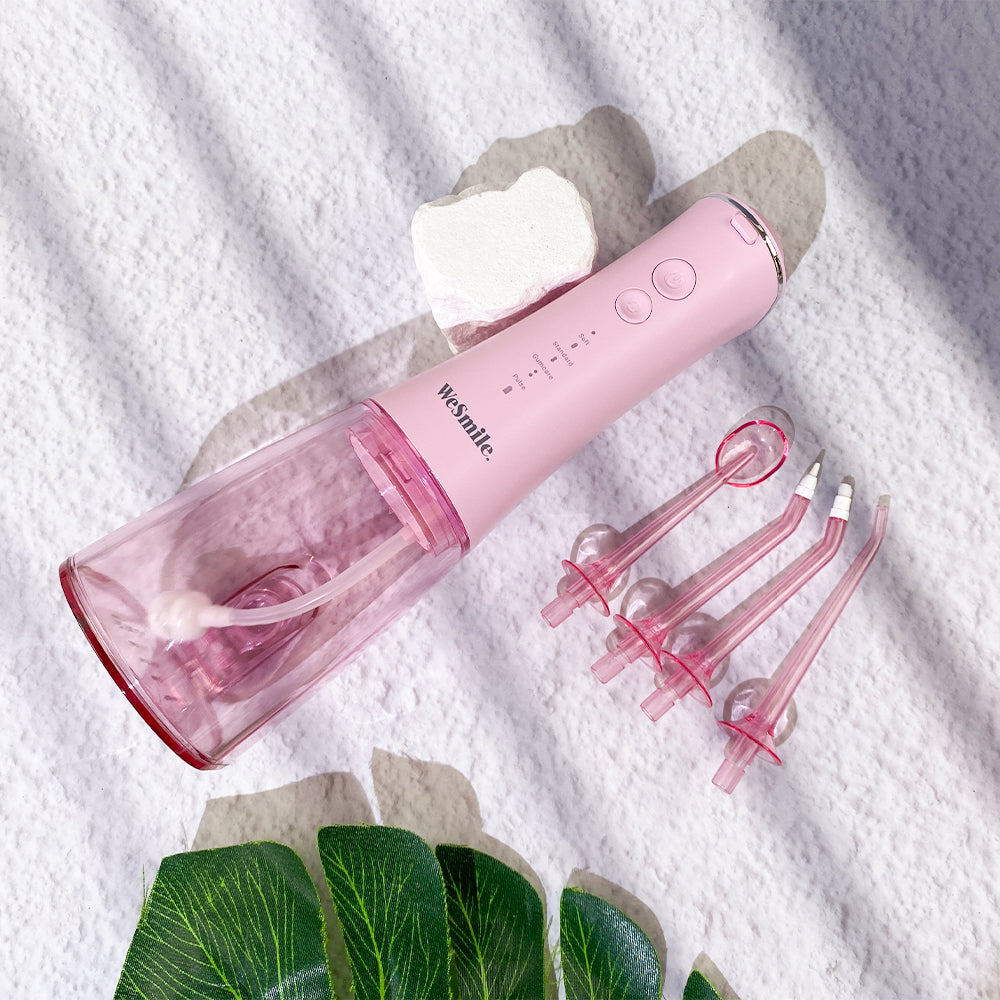 Hydropulseur Jet dentaire portable Rose - WeSmile